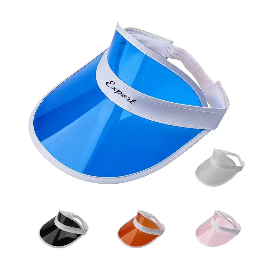 Transparent PVC Sun Visor Hat W/ Printed World Cup Theme