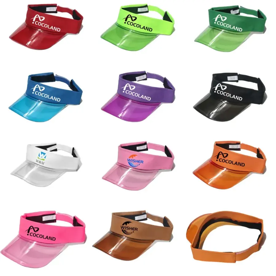 Unisex PVC Sun Visor Hats