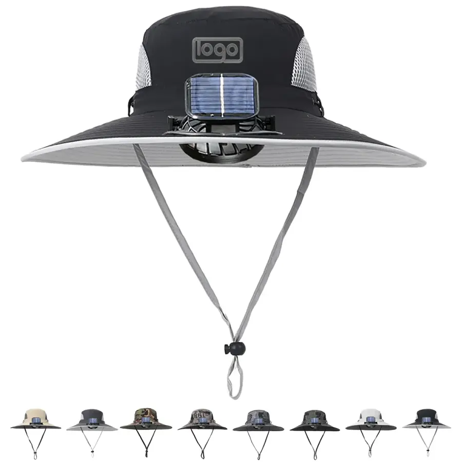 Wide Brim Solar USB Rechargeable Fan Sun Hat