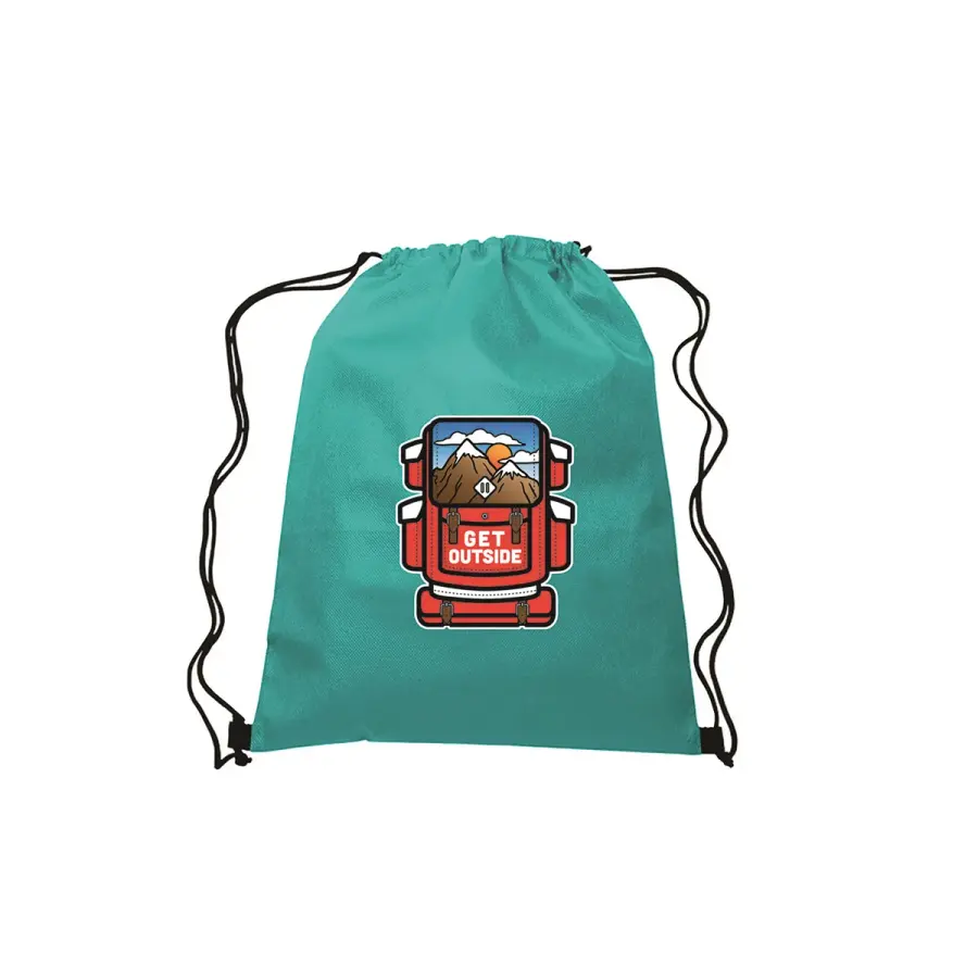 13"w x 16.5"h Drawstring Non-Woven Bag- 4 Color