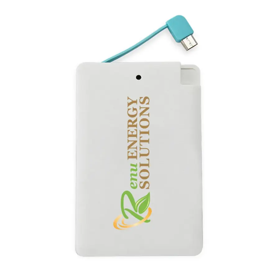 2500mAh Power Bank w/Built In Cable