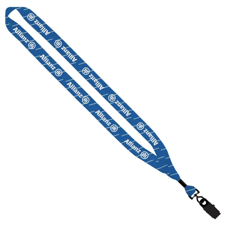 3/4" Dye-Sublimated Lanyard with Metal Crimp and Bulld in Multi Color