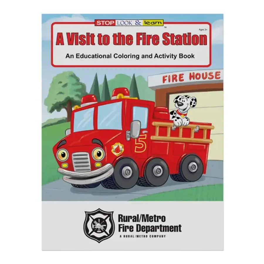 A Visit to the Fire Station Coloring Book