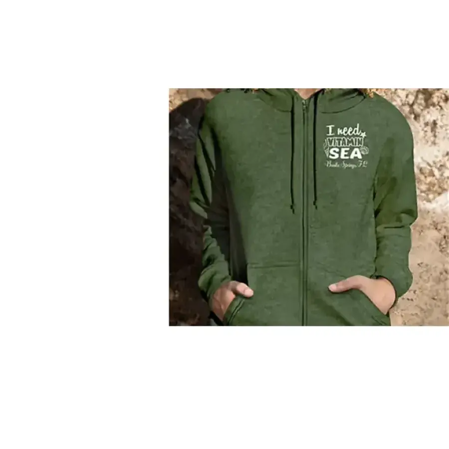 Adult Full Zip Vantage Heather Hoodie - Embroidery