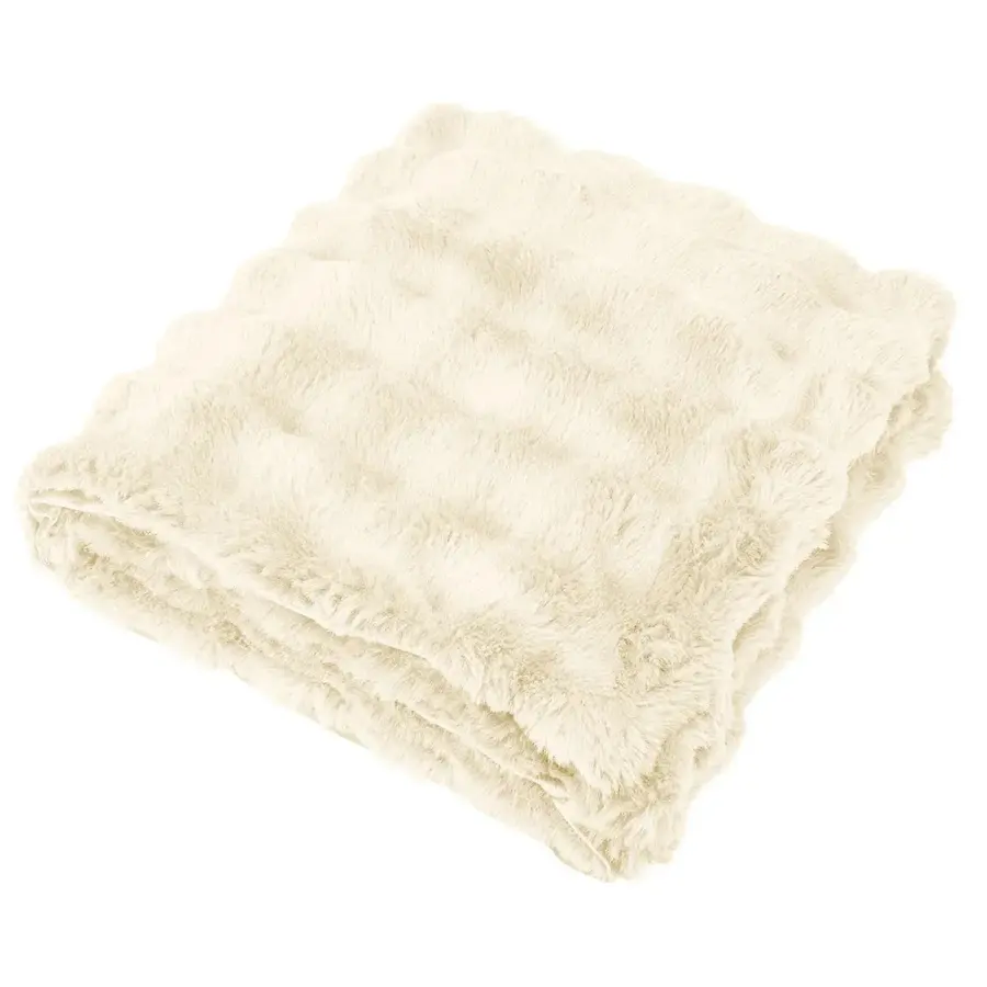 Faux Fur rPET Bubble Blanket
