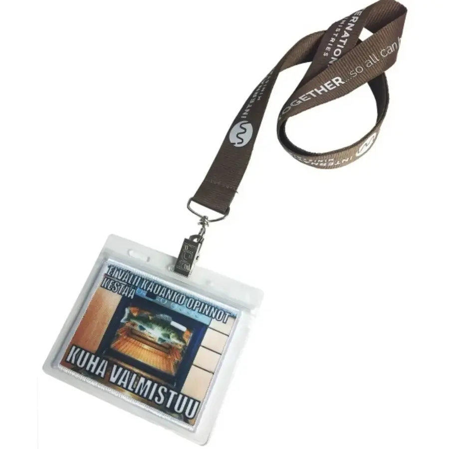Lanyards with Badge Holder Combo Clear Vinyl
