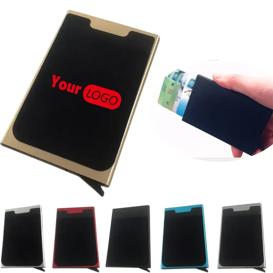 Aluminum Alloy Automatic Pop-up Card Holder