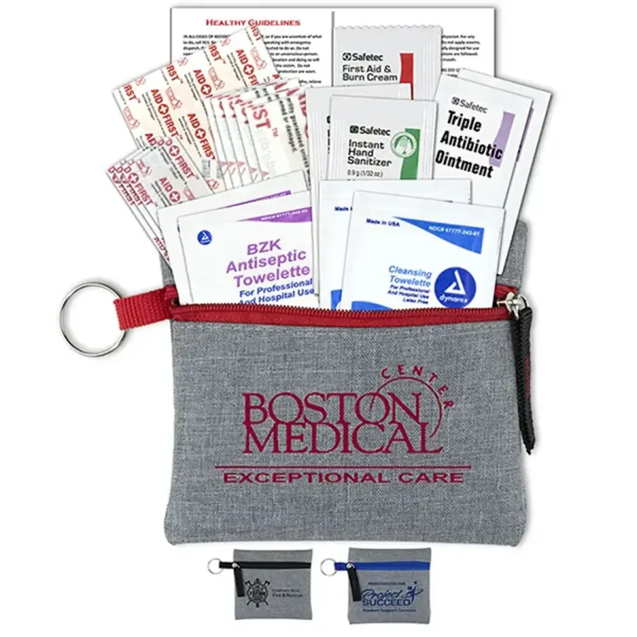 Aylin 18 Piece First Aid Kit in Stylish Heathered Pouch