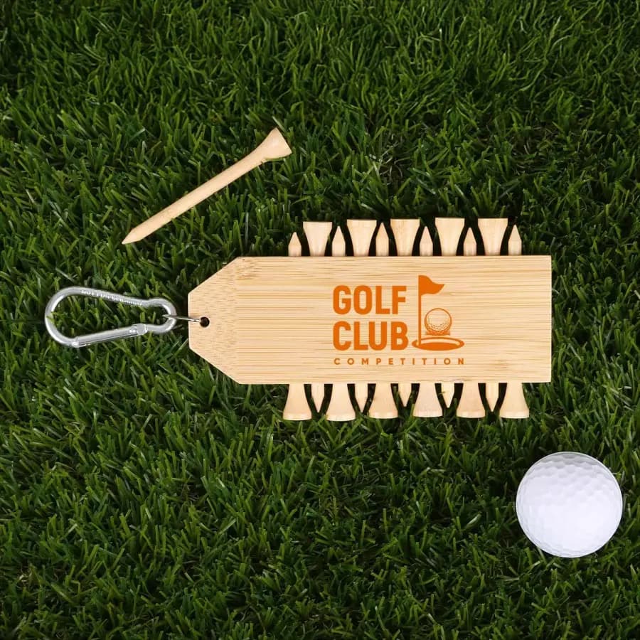 Birdie Bamboo Golf Tee Set in Natural Bamboo
