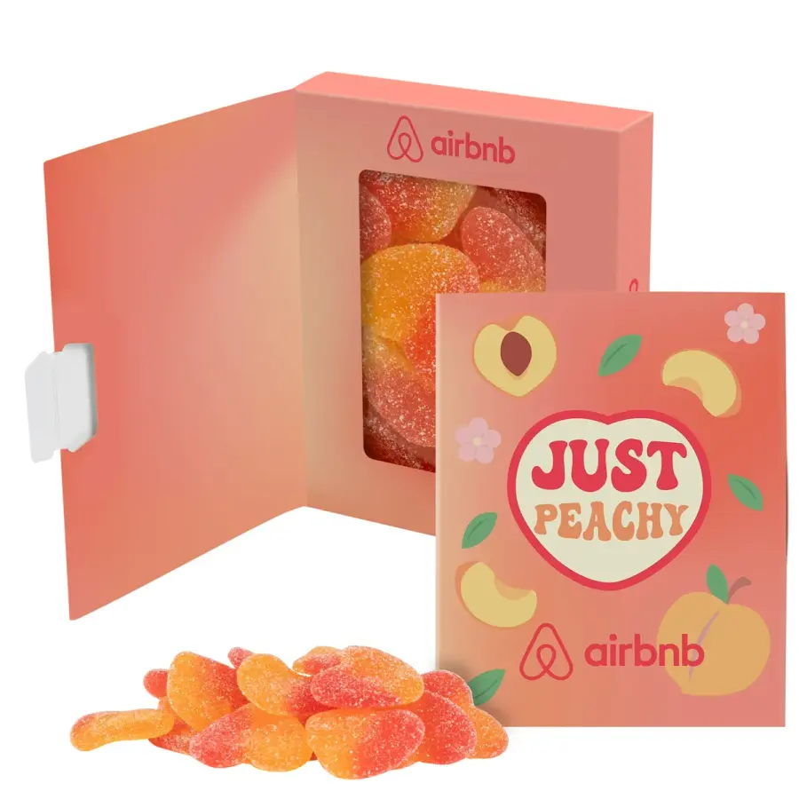 Book Window Box - Peachy Hearts in White