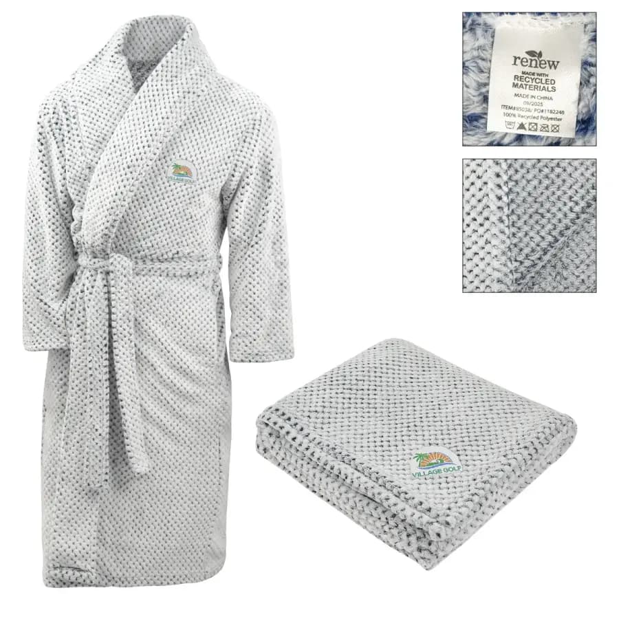 Dream Weaver rPET Blanket & Robe Gift Set in Multi Color