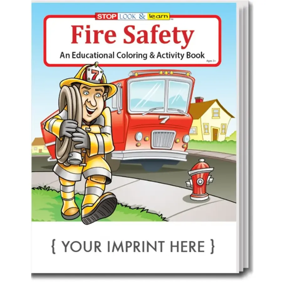 Fire Safety Coloring Book in Multi color