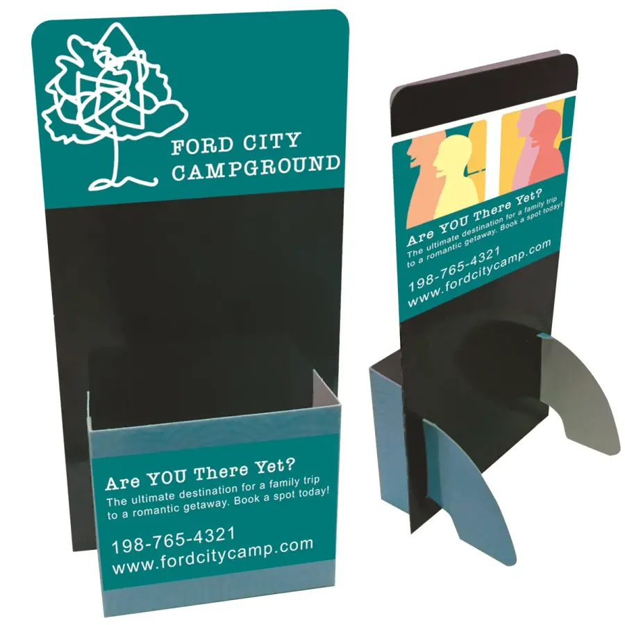 Fold Over Brochure/Card Holder in White