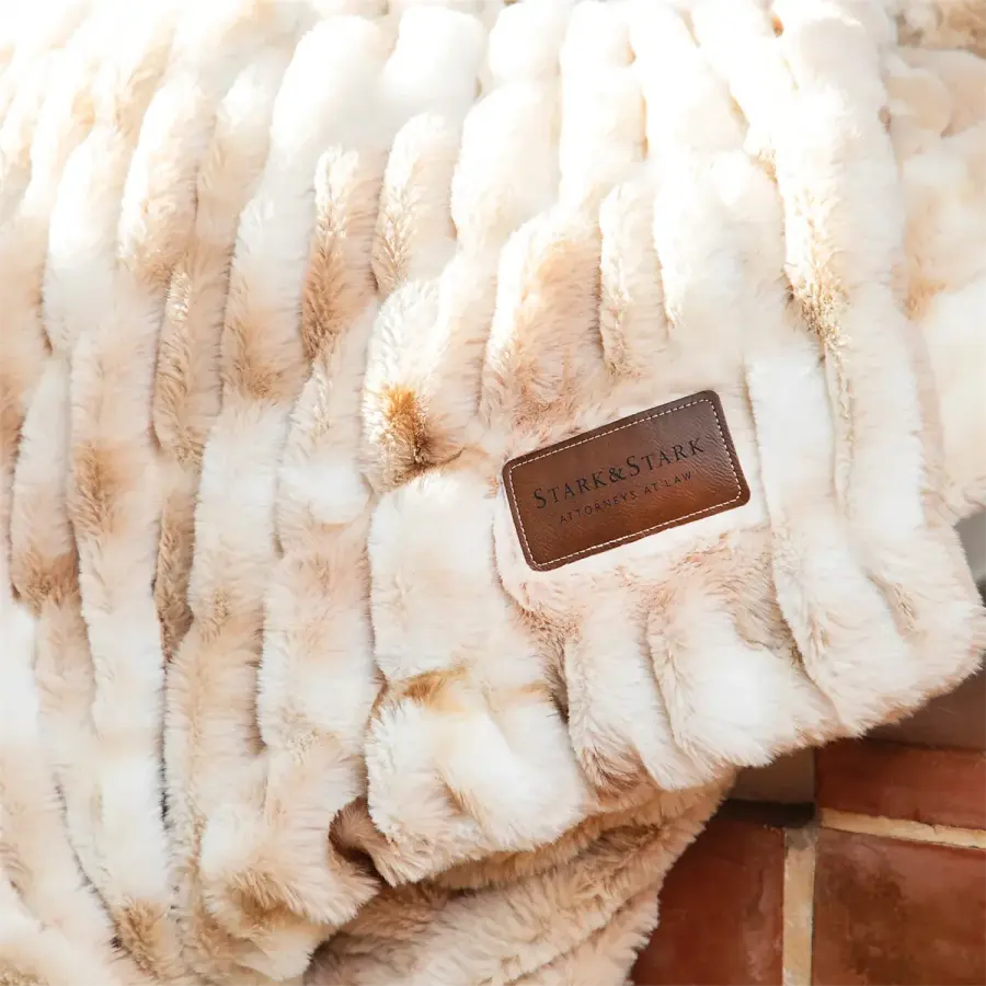 Hazelnut Chunky Fur Blanket in Tan