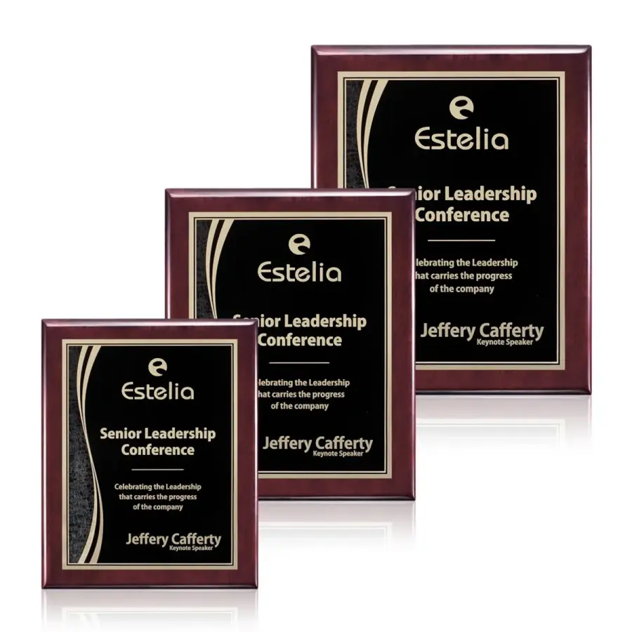 Oakleigh/Finch Plaque - Rosewood/Black in Black