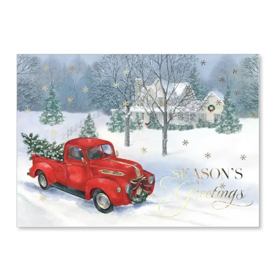 Old Fashioned Christmas Card in Multi color