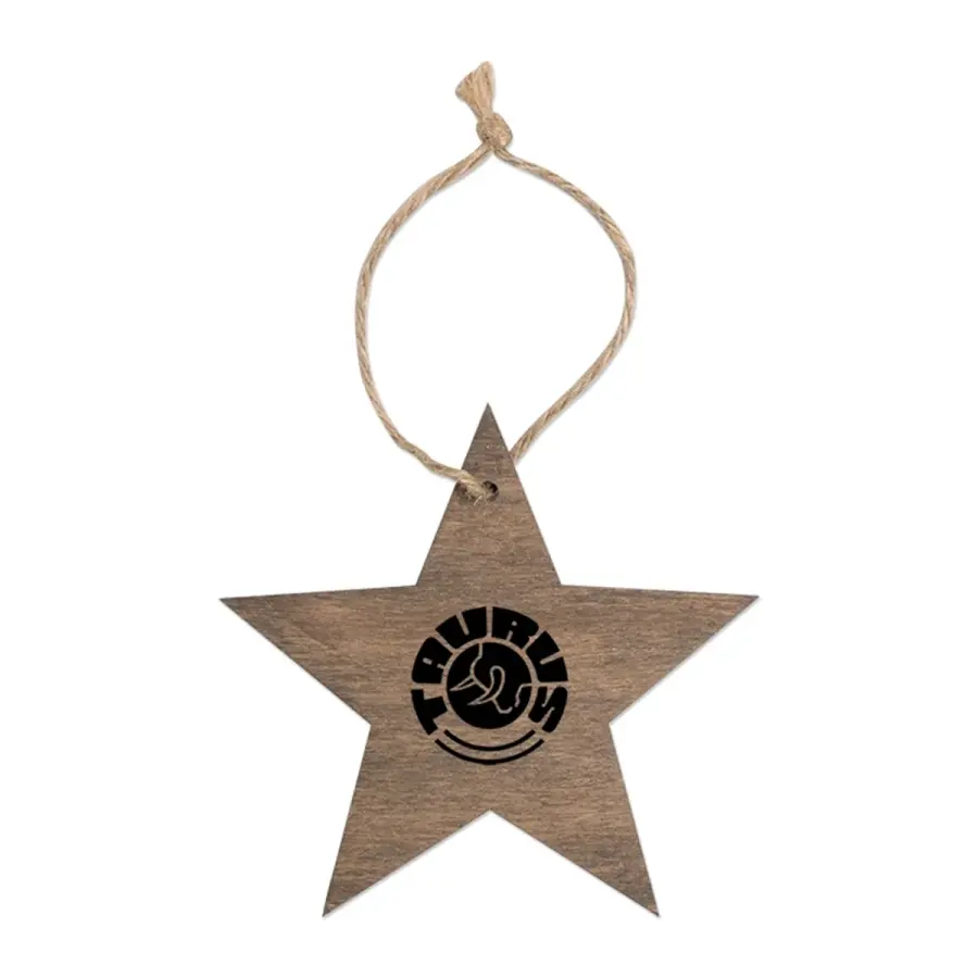 Star Wooden Ornaments in Brown