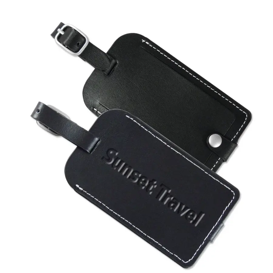 Vintage Leather Luggage Tag