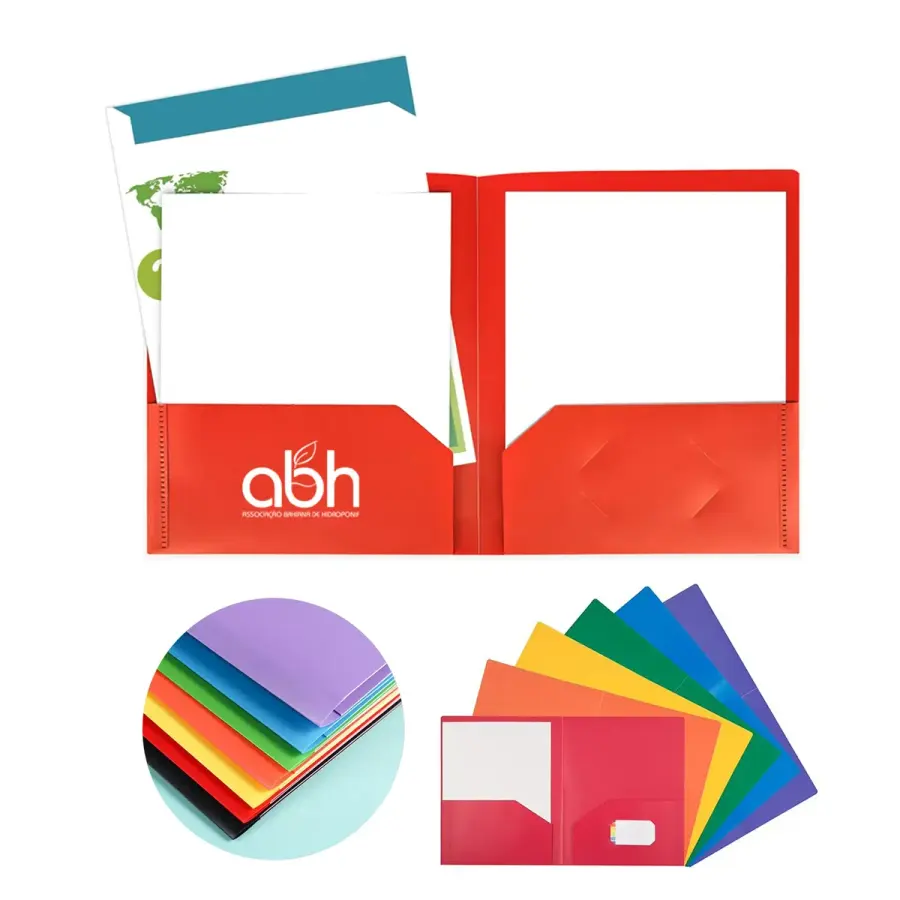 11.4" x 9.3" Plastic Double Pocket Folder