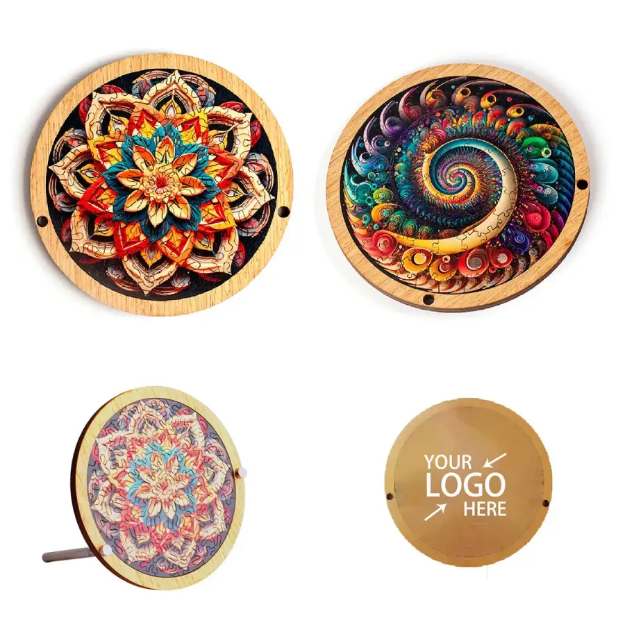 5" x 5" Mandala Wooden Puzzle