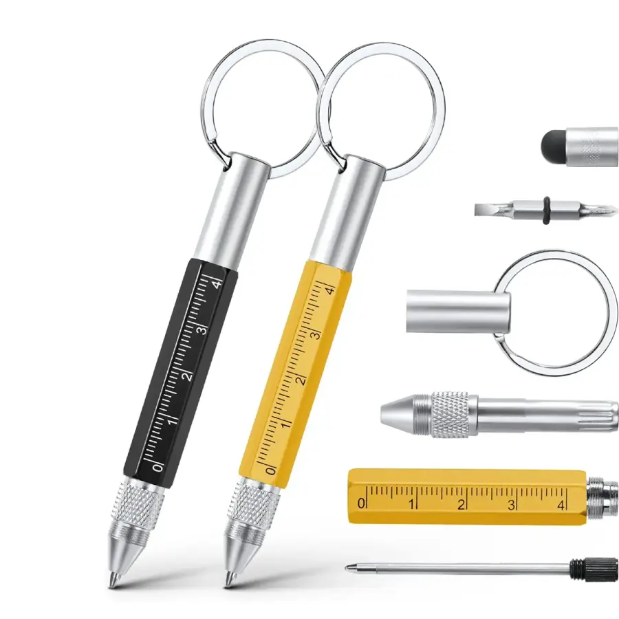 6 In 1 Multitool Tech Tool Key Ring Screwdriver Pen