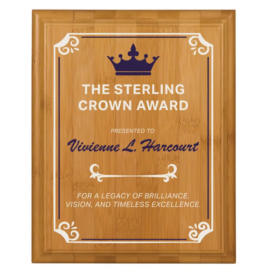 7" x 9" Bamboo Plaque