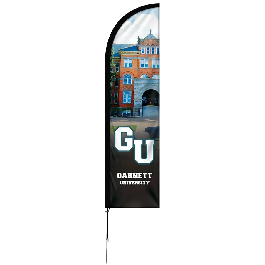 8' Double Sided Portable Half Drop Banner w/ Hardware Set