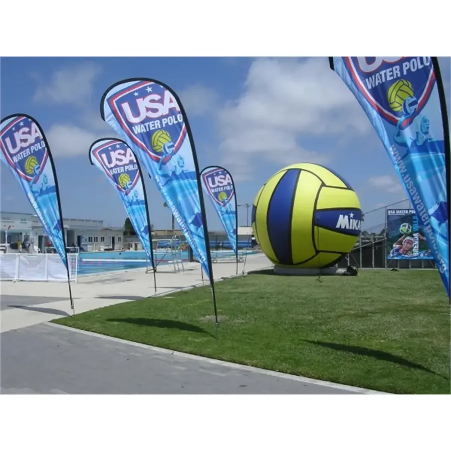 Double Sided Printed Teardrop Flag W/ Heavy Duty Pole