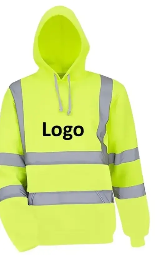 Hi-Vis Reflective Road Work Safety Hoodie Sweatshirt