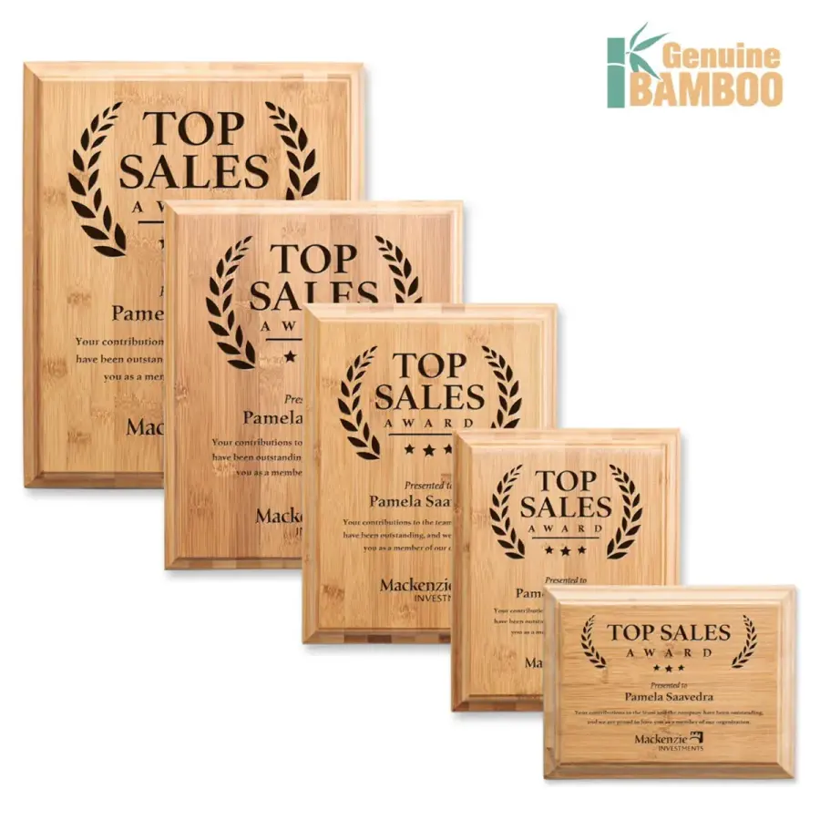 Bamboo Engraved Plaque in Bamboo