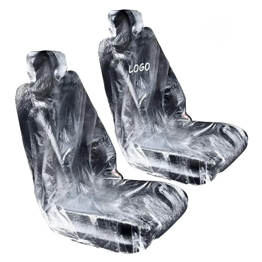 Car Disposable Universal Plastic Seat Covers in White