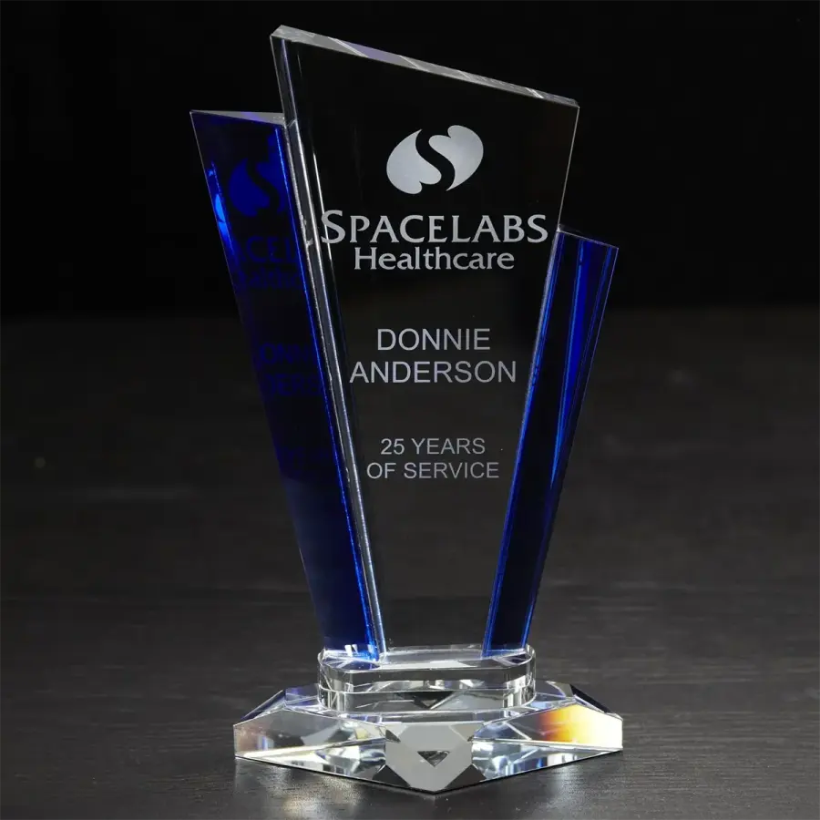 Medium Inclination Award in Clear / Blue