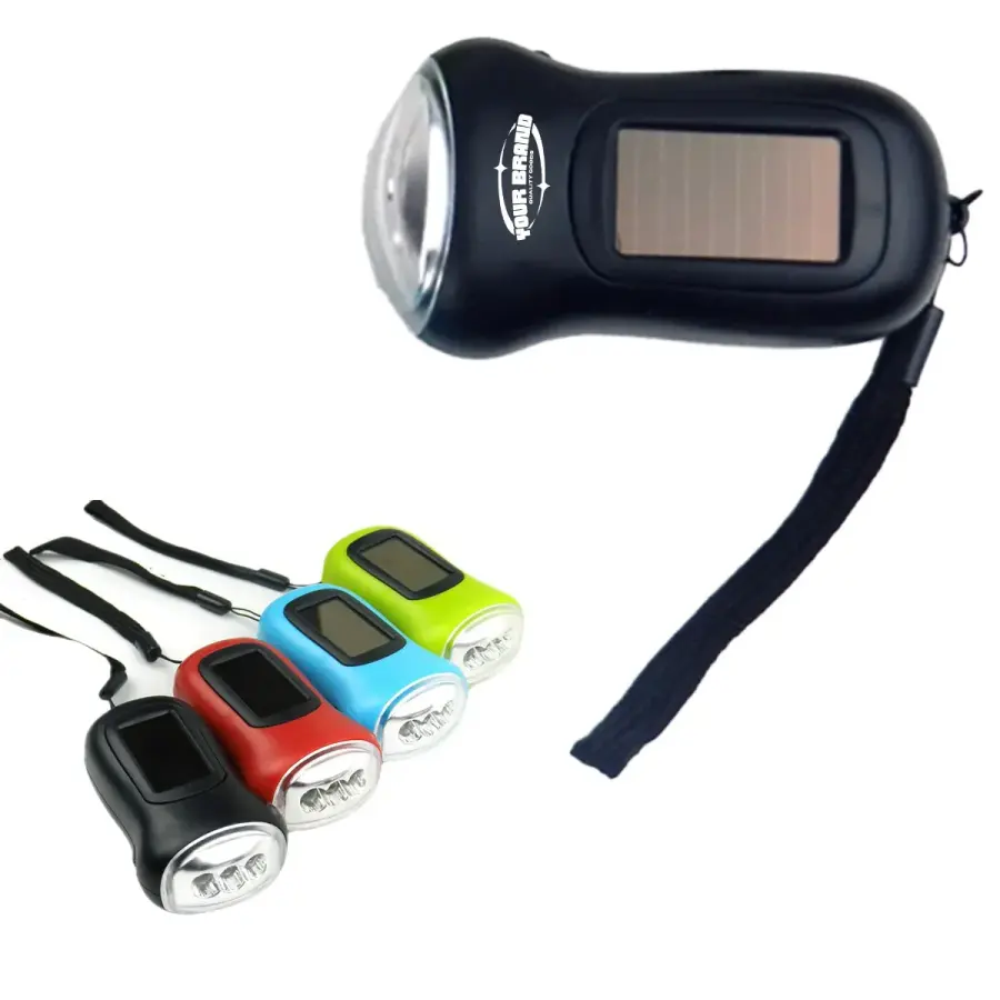 Multi-Functional Solar Hand Crank LED Flashlight Emergency