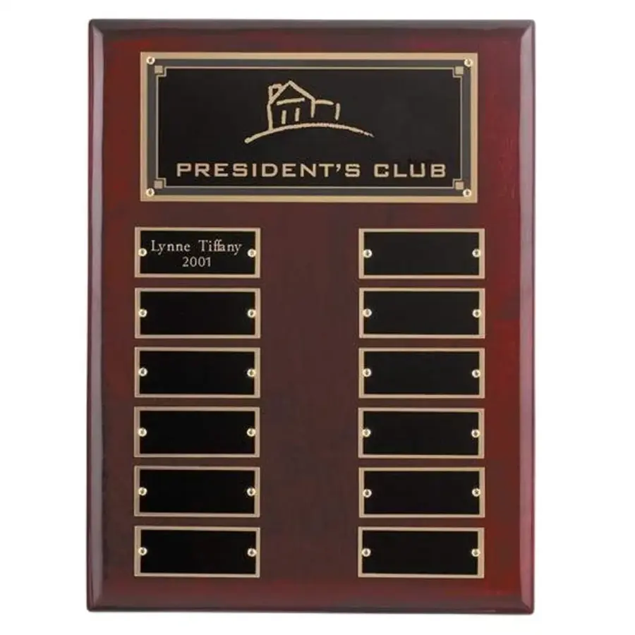 Regency Perpetual Plaque in Rosewood