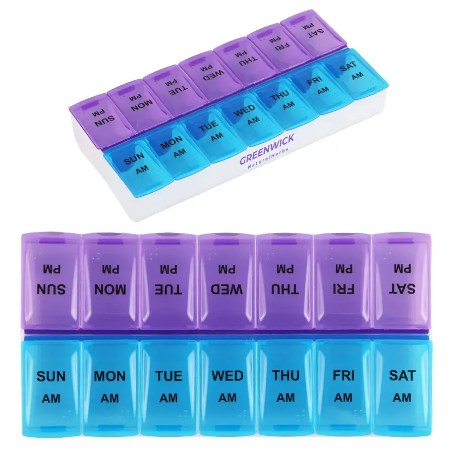 Remedy Am/Pm Pillbox in Blue-Purple