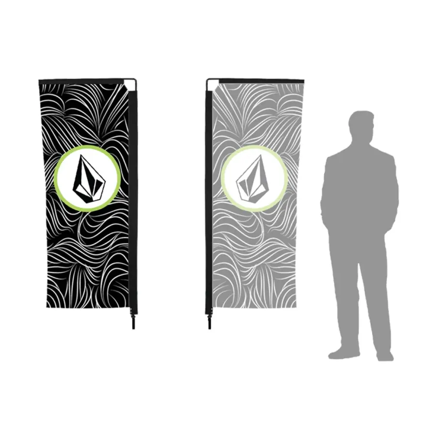 Single Sided Printed Banner Flag w/ Heavy Duty Pole