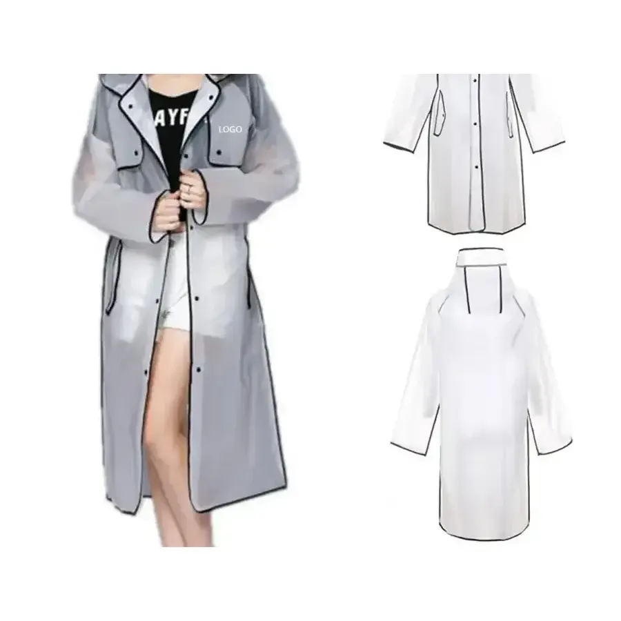 Women's Hooded Lightweight EVA Raincoat
